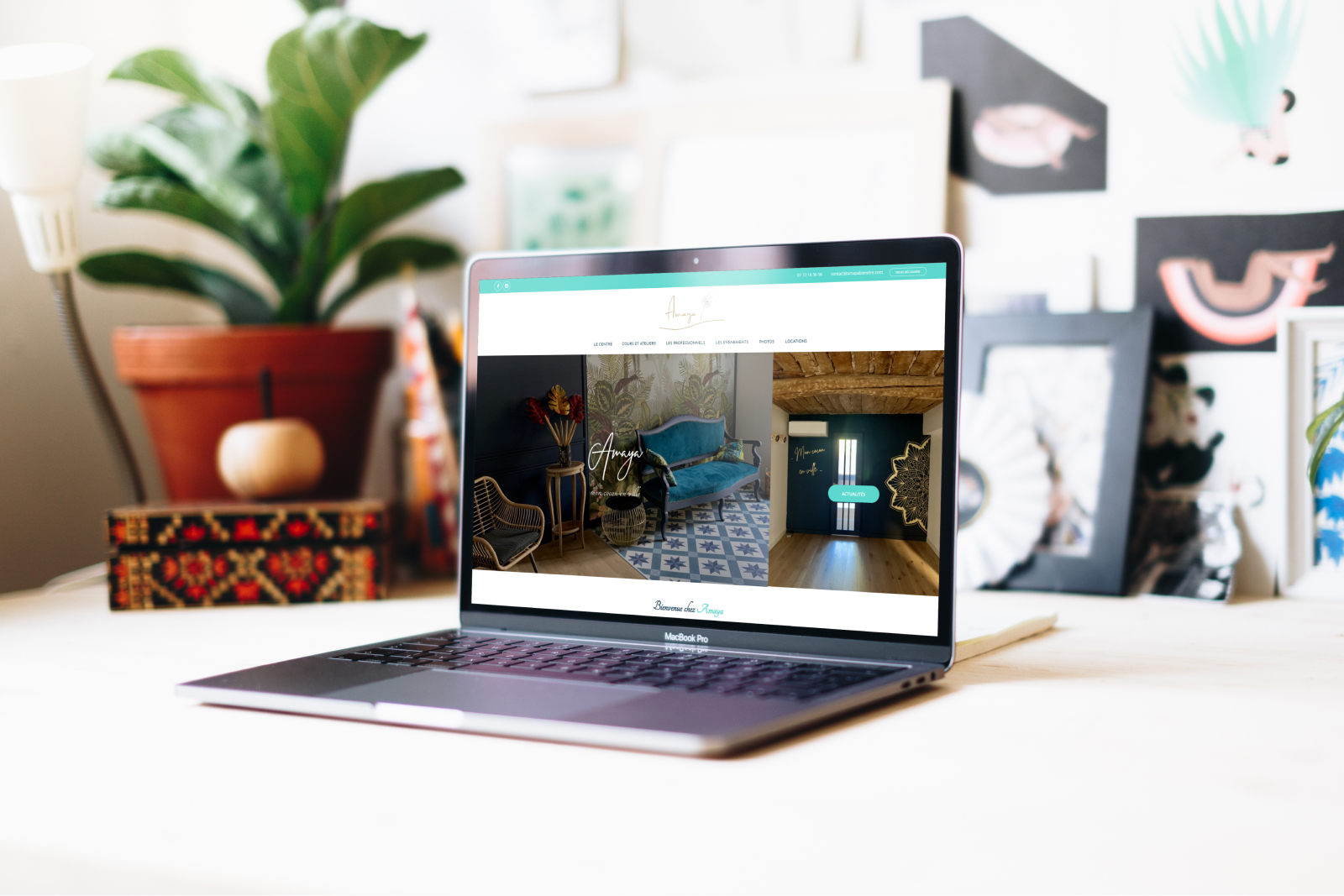 Un site vitrine chaleureux pour Amaya Création site internet Marseille pour Amaya