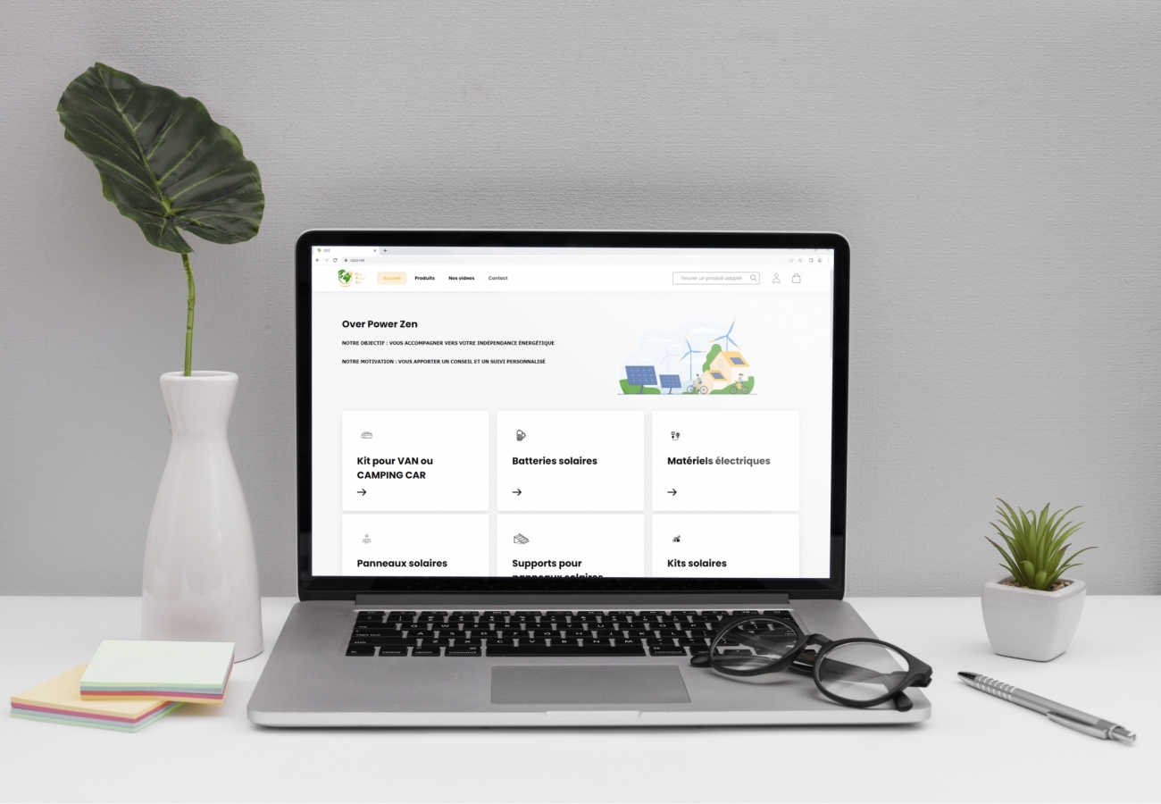 Création site e-commerce Marseille pour Over Power Zen